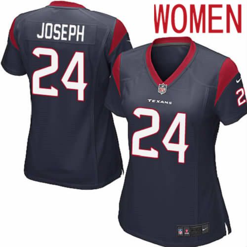 Women Houston Texans 24 Johnathan Joseph Nike Navy Player Game NFL Jersey